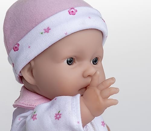 JC Toys La Baby Caucasian Baby Doll Set – 11-Inch Washable Soft Doll with Removable Pink Outfit, Hat & Blanket for Toddlers 12 Months+
