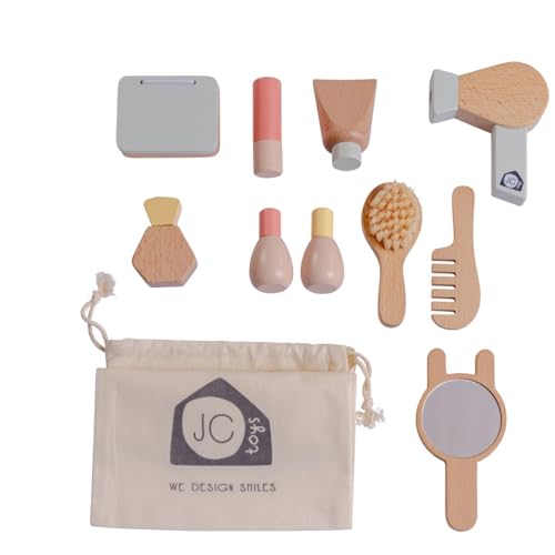 JC Toys Parfait Collection Real Wood 10-Piece Personal Care Set for Dolls & Stuffed Animals