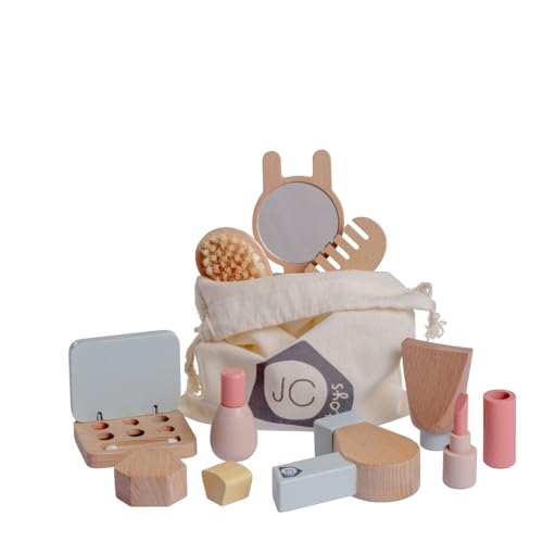 JC Toys Parfait Collection Real Wood 10-Piece Personal Care Set for Dolls & Stuffed Animals
