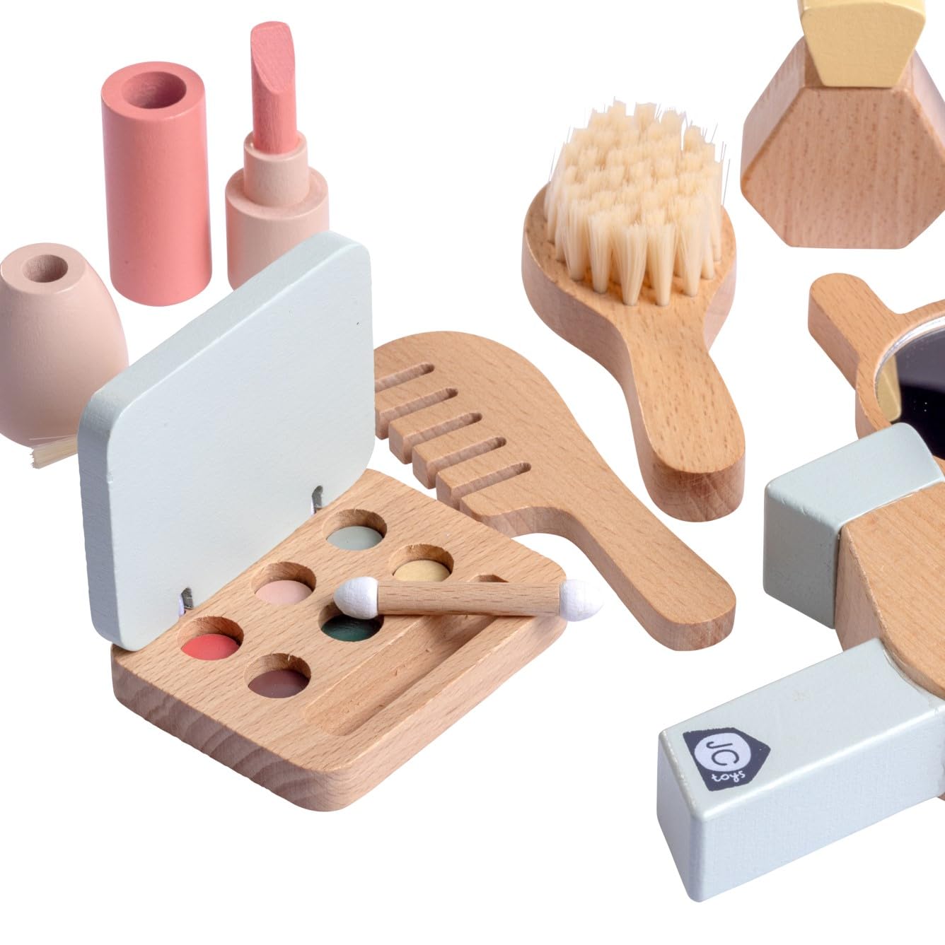 JC Toys Parfait Collection Real Wood 10-Piece Personal Care Set for Dolls & Stuffed Animals