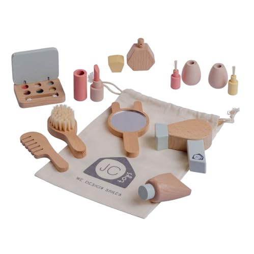 JC Toys Parfait Collection Real Wood 10-Piece Personal Care Set for Dolls & Stuffed Animals