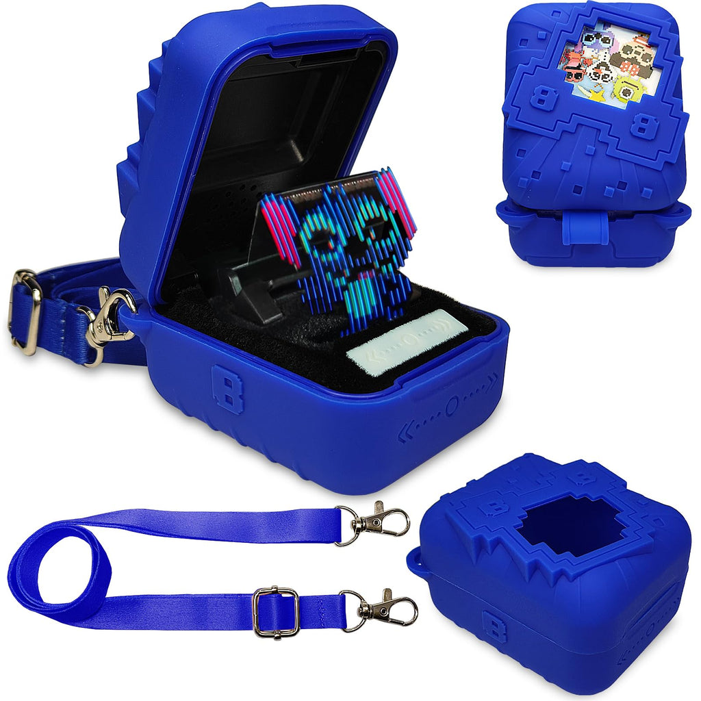 JCHPINE Blue Silicone Cover Case for Bitzee Disney Interactive Digital Pet with Hand Strap