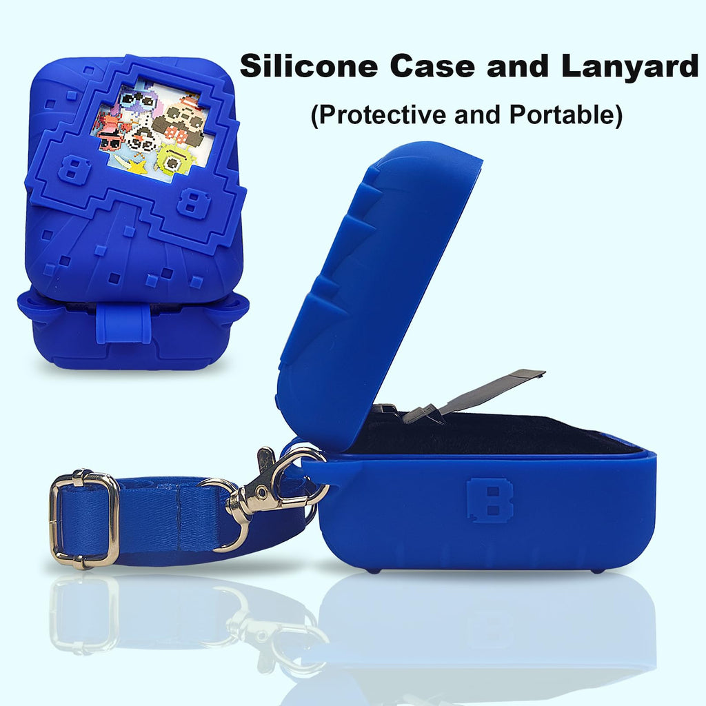 JCHPINE Blue Silicone Cover Case for Bitzee Disney Interactive Digital Pet with Hand Strap