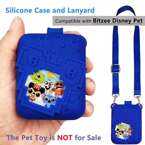 JCHPINE Blue Silicone Cover Case for Bitzee Disney Interactive Digital Pet with Hand Strap