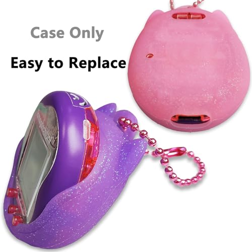 JCHPINE Pink Silicone Case + Screen Protector for Tamagotchi Uni (Includes Lanyard Replacement)