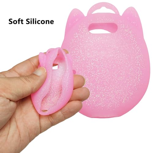 JCHPINE Pink Silicone Case + Screen Protector for Tamagotchi Uni (Includes Lanyard Replacement)