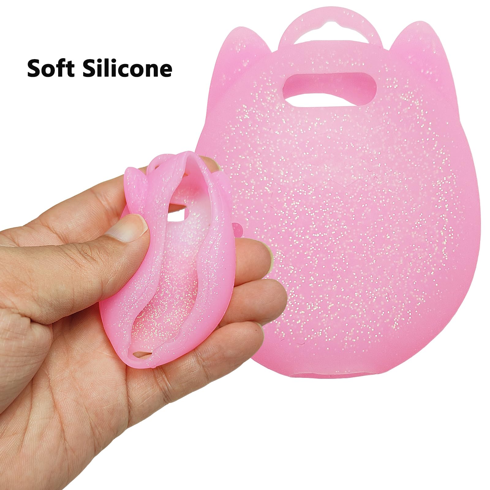 JCHPINE Pink Silicone Case + Screen Protector for Tamagotchi Uni (Includes Lanyard Replacement)
