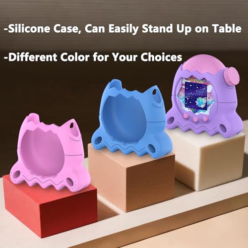 JCHPINE Purple Silicone Cover for Tamagotchi Paradise with Stand, Screen Protector & Lanyard