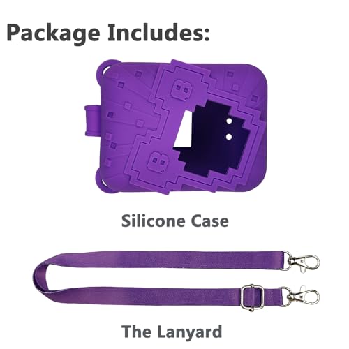 JCHPINE Silicone Cover for Bitzee Disney Digital Pet – Purple Protective Skin with Lanyard