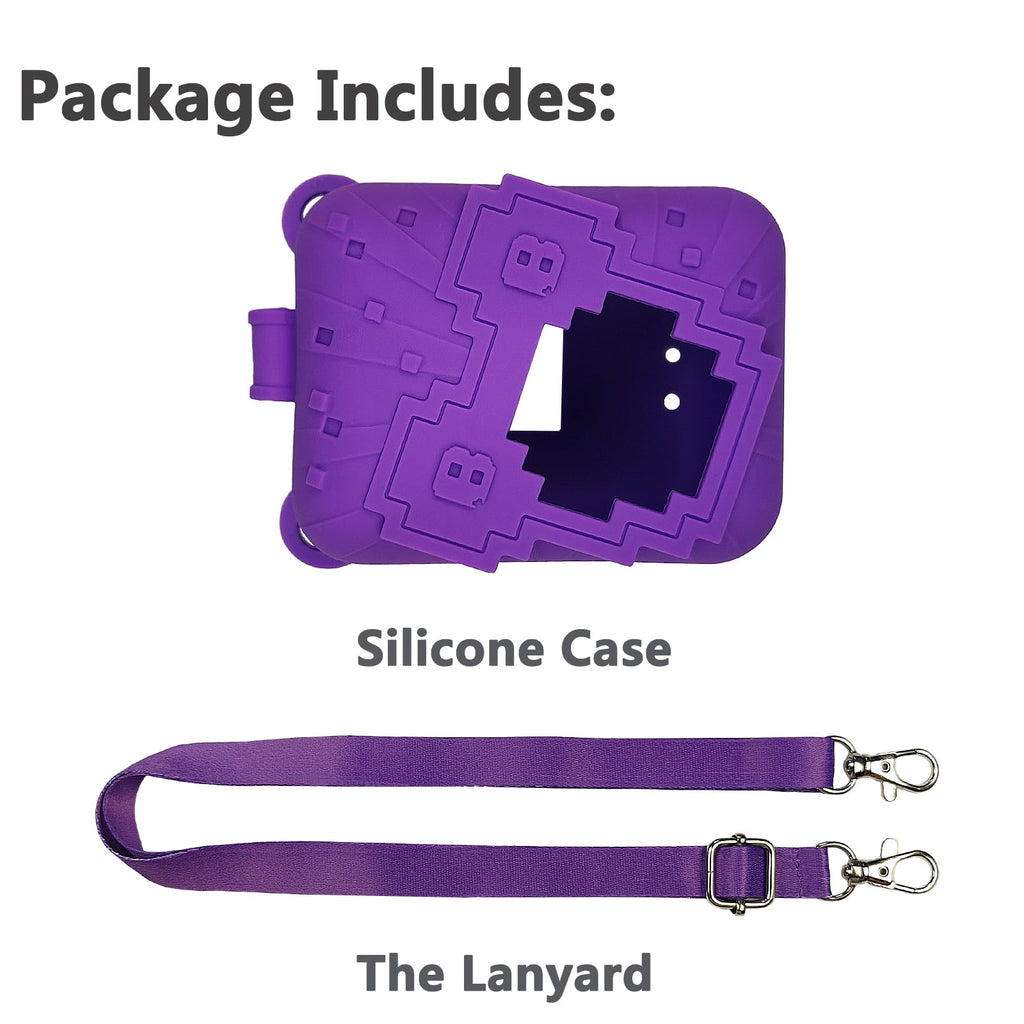 JCHPINE Silicone Cover for Bitzee Disney Digital Pet – Purple Protective Skin with Lanyard
