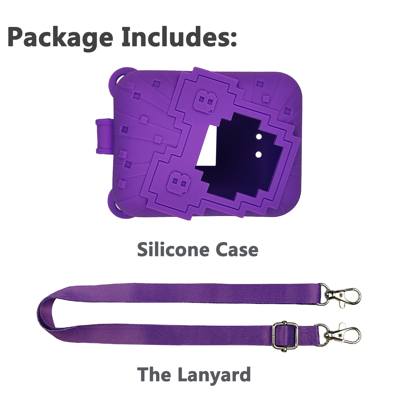 JCHPINE Silicone Cover for Bitzee Disney Digital Pet – Purple Protective Skin with Lanyard