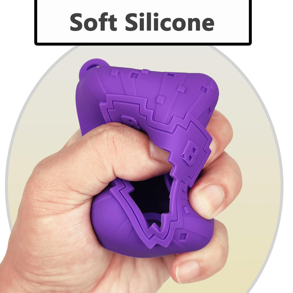 JCHPINE Silicone Cover for Bitzee Disney Digital Pet – Purple Protective Skin with Lanyard
