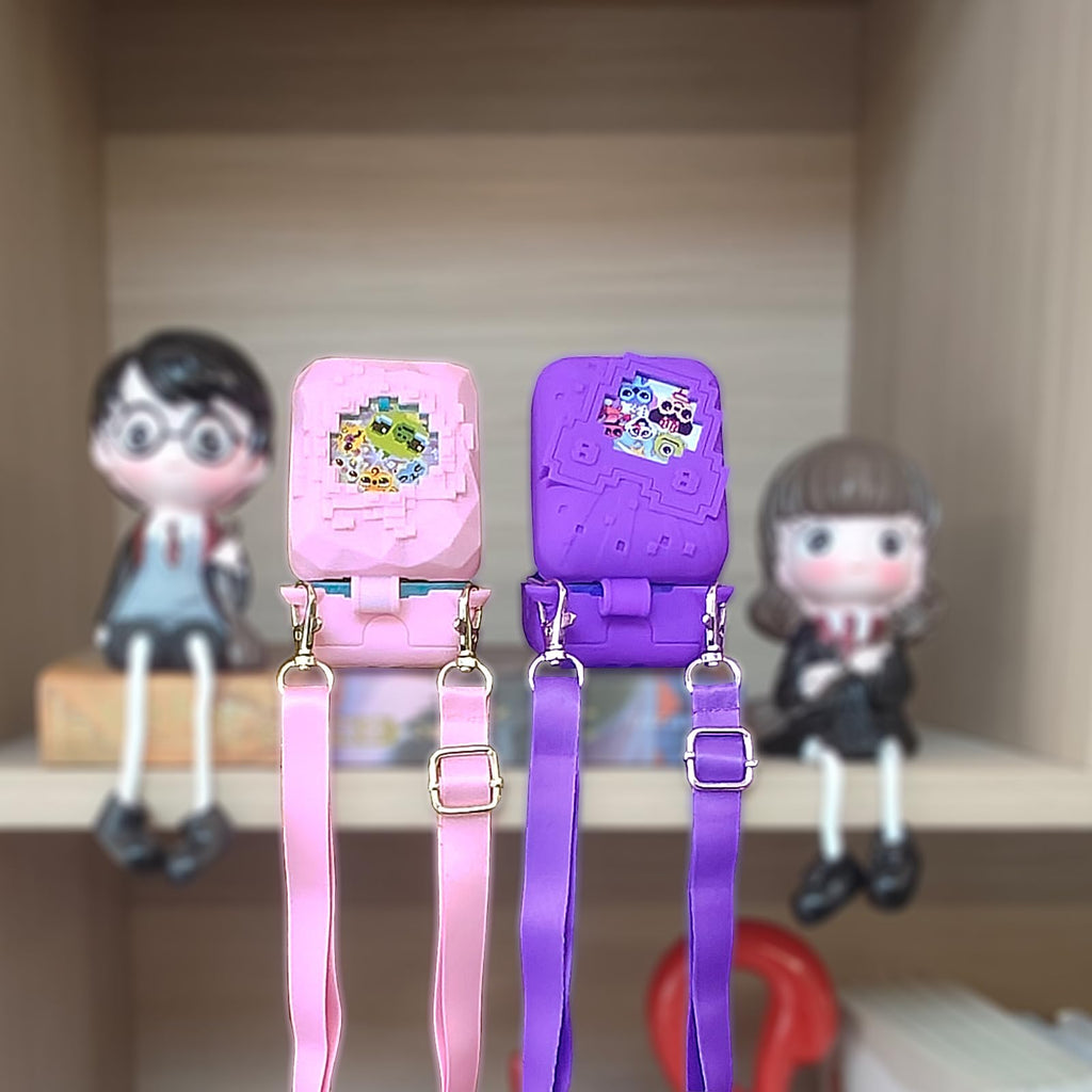JCHPINE Silicone Cover for Bitzee Magicals - Purple Protective Case with Lanyard