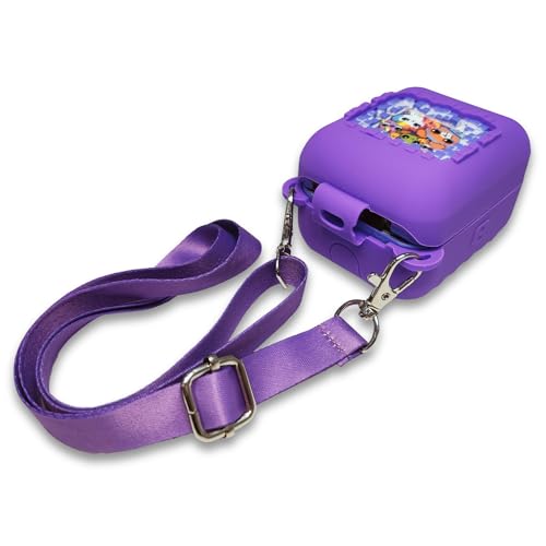 JCHPINE Silicone Cover for Bitzee Original Digital Pet - Purple Protective Case with Hand Strap