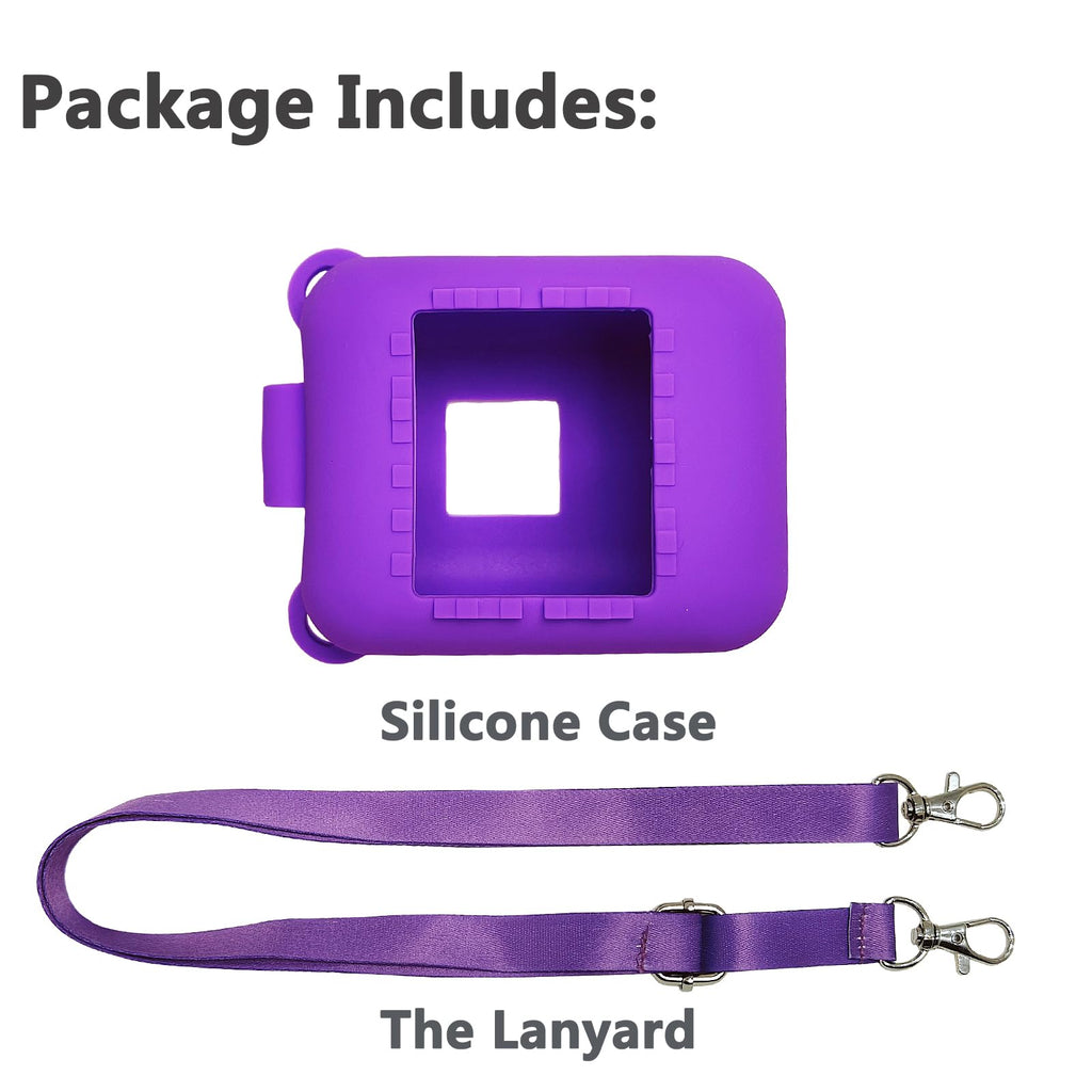 JCHPINE Silicone Cover for Bitzee Original Digital Pet - Purple Protective Case with Hand Strap