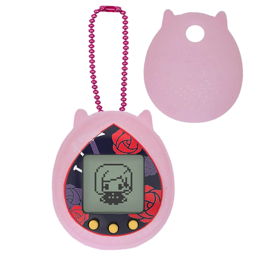 JCHPINE Silicone Cover for Tamagotchi Nano - Transparent Pink Protective Case for Jujutsu Kaisen, Hello Kitty, PAC-Man (Only Cover)