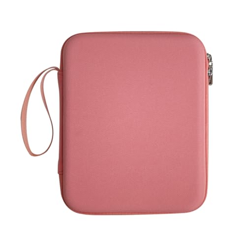 JDSZM Yoto Card Case Holder – 120 Pocket Storage Organizer with Carry Strap, Pink