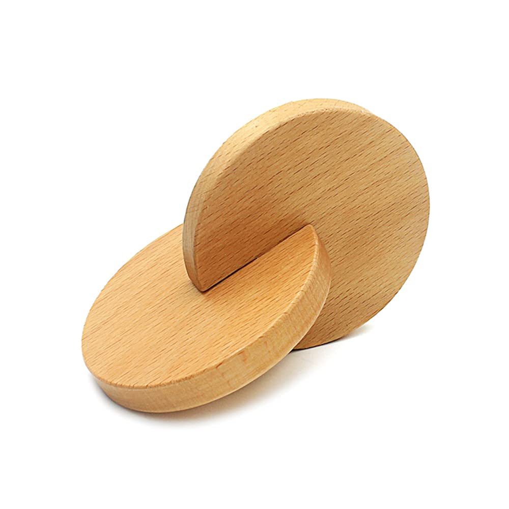 JE JOUE Montessori Wooden Interlocking Discs for Baby – Grasping & Teething Toy