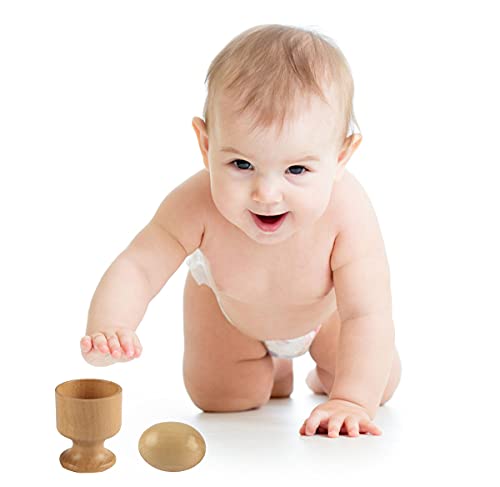 JE JOUE Wooden Egg and Cup – Montessori Toddler Toy for Fine Motor Skills