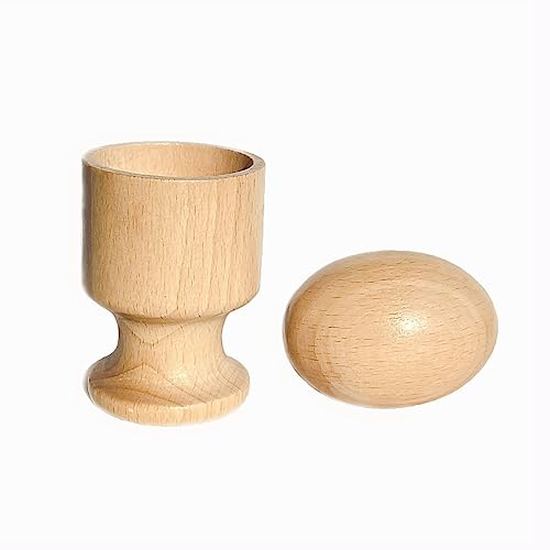 JE JOUE Wooden Egg and Cup – Montessori Toddler Toy for Fine Motor Skills