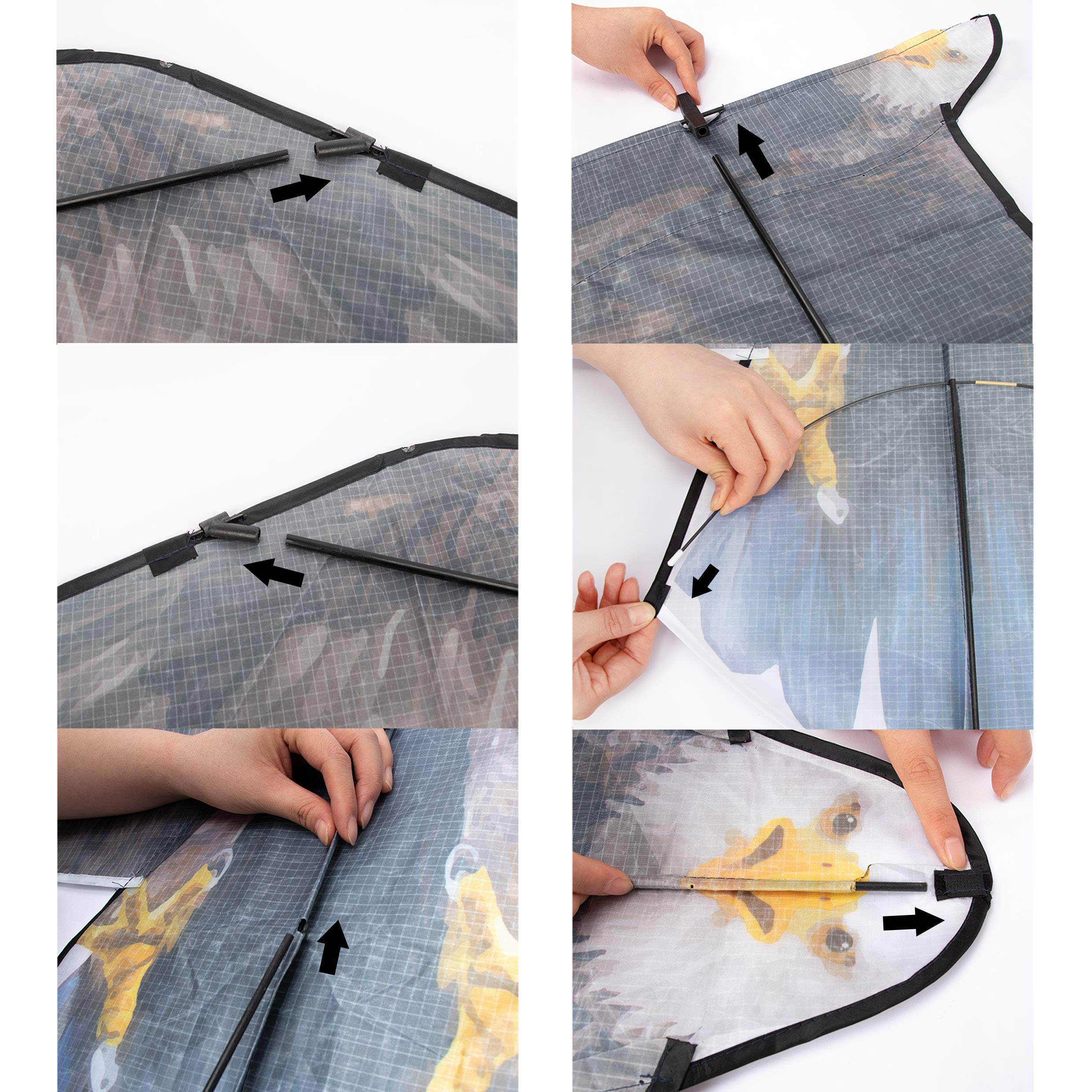 JEKOSEN Bald Eagle Huge Kite for Kids and Adults – 70 Inch Single Line Easy to Fly with 328ft String