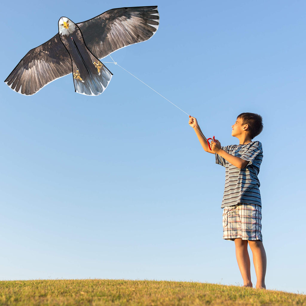 JEKOSEN Bald Eagle Huge Kite for Kids and Adults – 70 Inch Single Line Easy to Fly with 328ft String