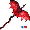 JEKOSEN Fiery Dragon Kite – 54" Huge Single Line, Easy to Fly, 162" Tail with 330ft String