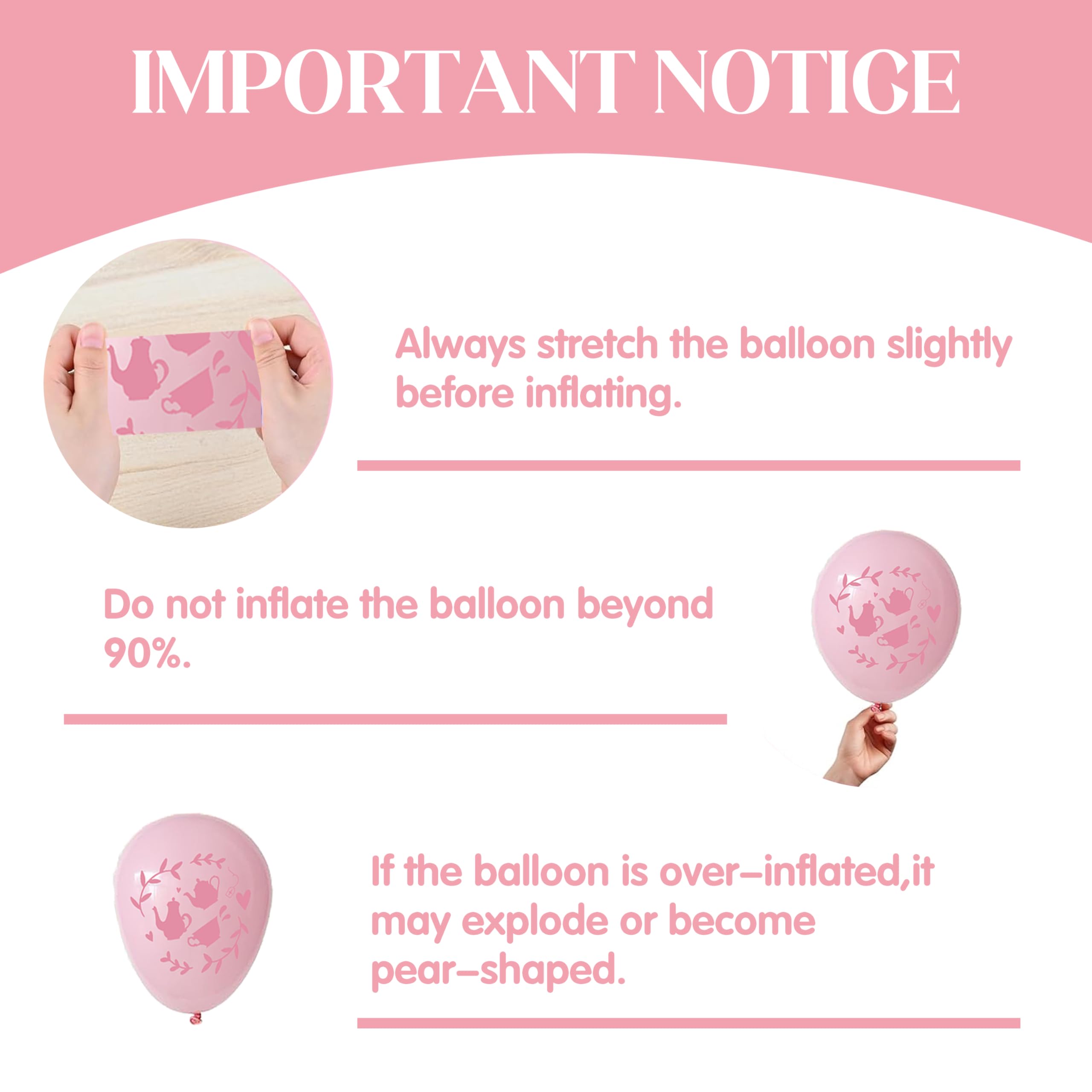 Jenlion Tea Party Decorations Kit – Pastel Balloons, Backdrop, Teapot Foil Balloon & Tablecloth for Women's Birthday or Bridal Shower