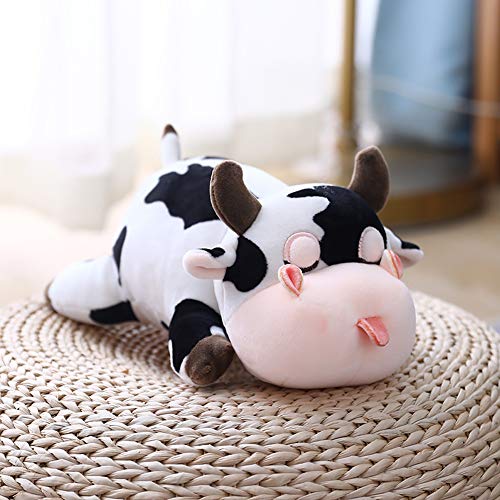 Jensquaify Cow Stuffed Animal Plush Pillow – 11.8 Inches Stretch Velvet Cuddle Toy