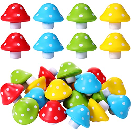 Jerify 20-Pack Mini Mushroom Stress Balls - 1.57 Inch PU Foam Fidget Toys for Adults, Anxiety Relief, Bulk Party Favors (Bright Colors)