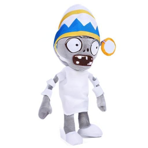 JHESAO 12-Inch Buckethead Zombie Plush Toy - PVZ Plushie, Soft Stuffed Doll