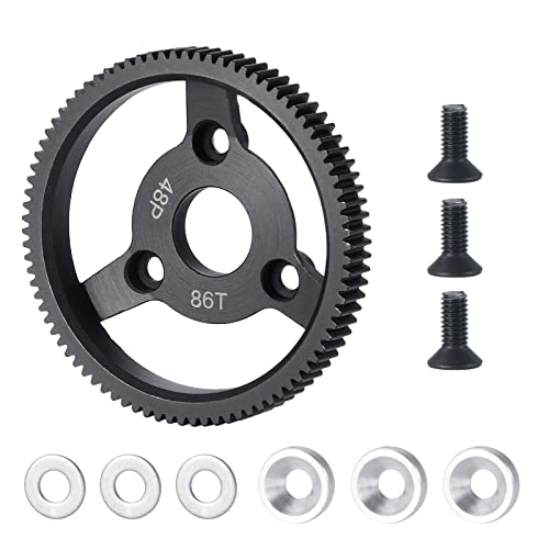 JHR Metal Spur Gear (48P 86T) for 1/10 Slash 2WD, Rustler, Stampede, Telluride RC Cars