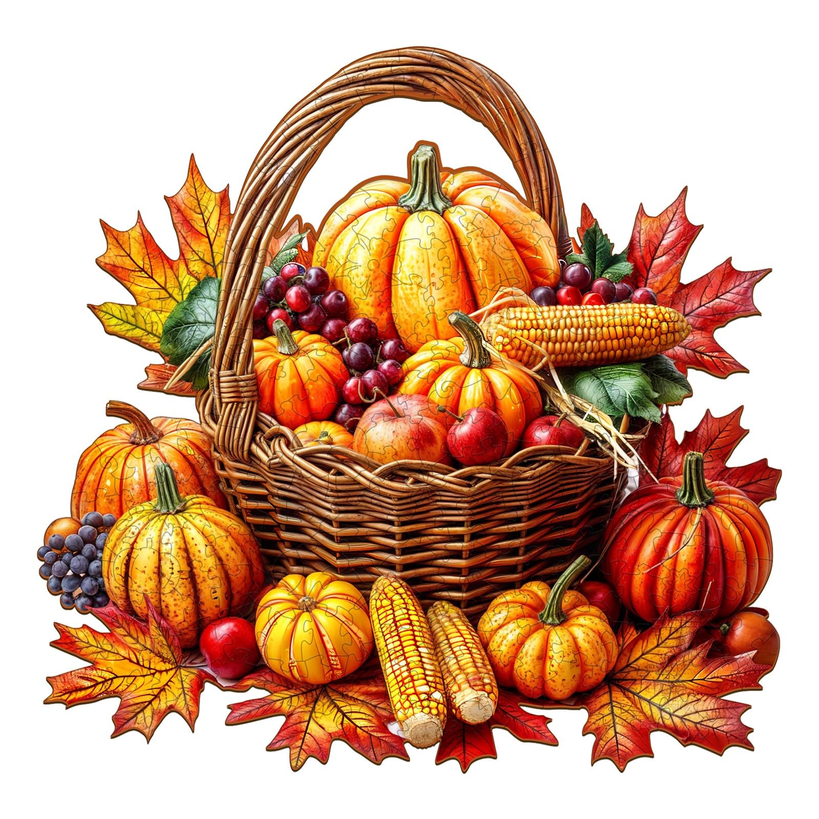 Jigfoxy Fall Wooden Puzzle for Adults – 100-Piece Unique Animal-Shaped Jigsaw, 8.5 x 8.2 inches