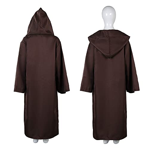 Jila Men's Knight Gothic Fancy Dress - Hooded Robe and Tunic for Halloween Masquerade Cosplay
