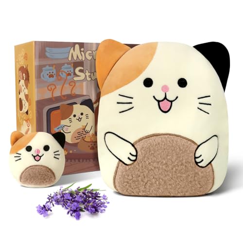 JILPAK Microwavable Cat Plush Heating Pad - Lavender Scented Warm Compress for Cramps & Muscle Relief