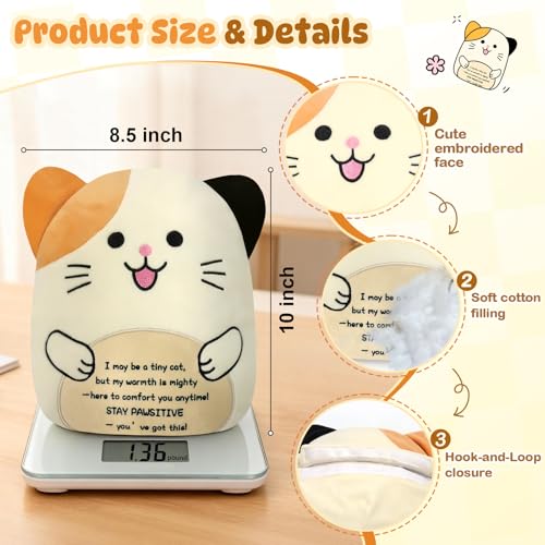 JILPAK Microwavable Plush Cat Heating Pad – Lavender Scented, Soothing Cuddle Gift