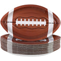 JimysCo Football Shaped Paper Plates (50-Pack) - 9.4 x 5.9 Inch Disposable Party Supplies