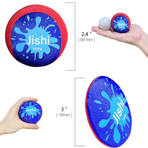 Jishi Water Skipping Balls Set – 4-Piece Pool Toys for Kids & Adults, Skip Over 150 Feet