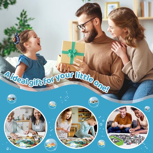 JJYHULK 2000 Piece Puzzle for Adults – Summer Seaside with Flowers, Dogs & Parrots – 39" x 28" Jigsaw
