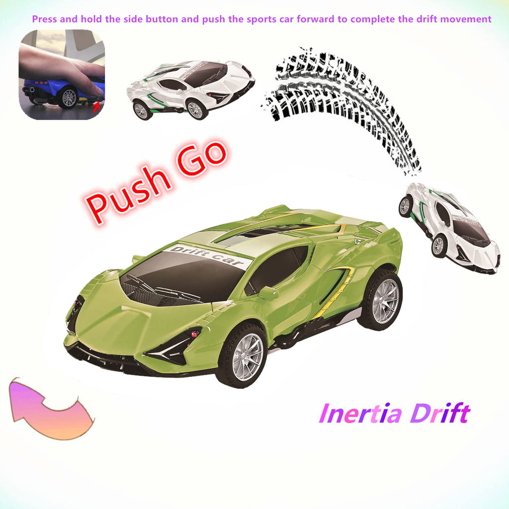 Johehe 2 Pack Pull Back Race Cars: Inertial Drift Stunt Cars for Toddlers Ages 3+