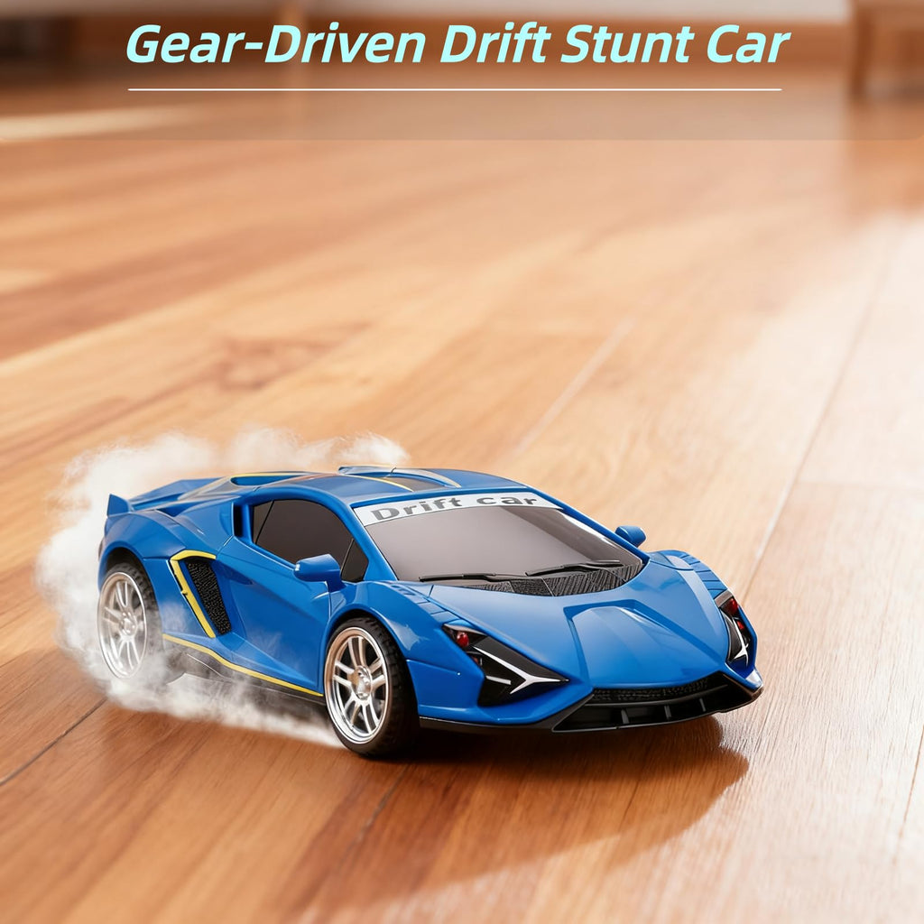 Johehe Inertia Drift Car 2-Pack – Push-Go Friction Powered Stunt Cars for Kids 3+