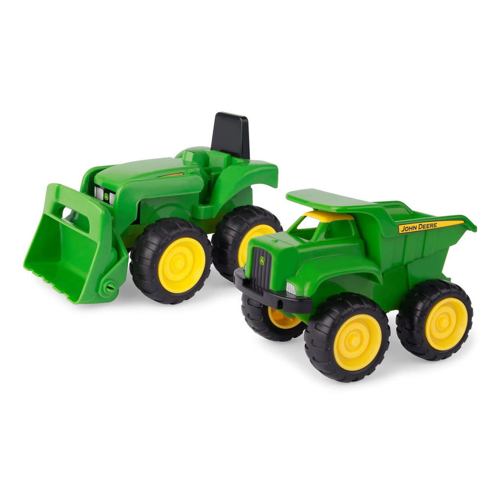 John Deere Dump Truck and Tractor 2-Pack by TOMY - Sandbox Toys for Kids 18 Months+