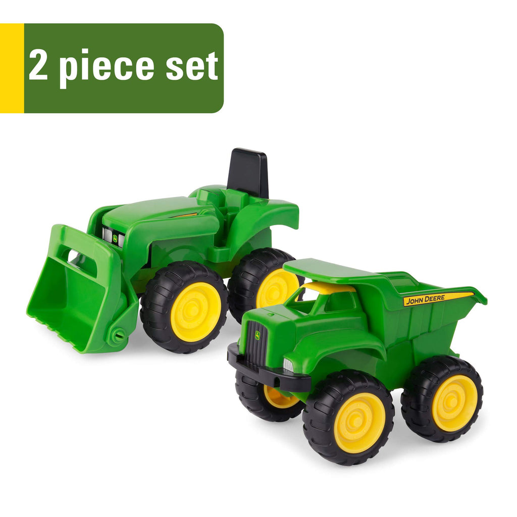 John Deere Dump Truck and Tractor 2-Pack by TOMY - Sandbox Toys for Kids 18 Months+