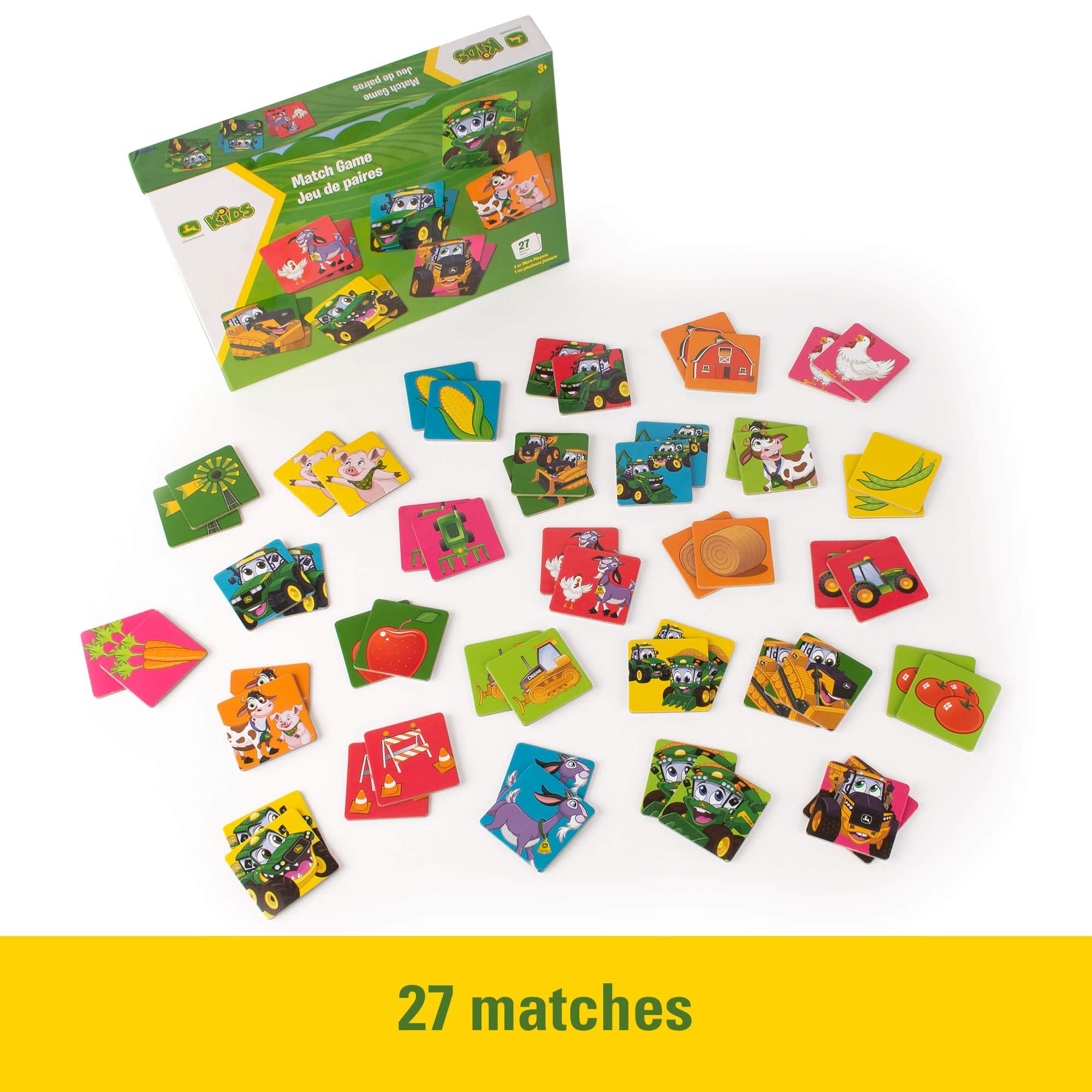 John Deere Kids Matching Game: 54 Farm-Themed Cards for Toddlers & Preschoolers