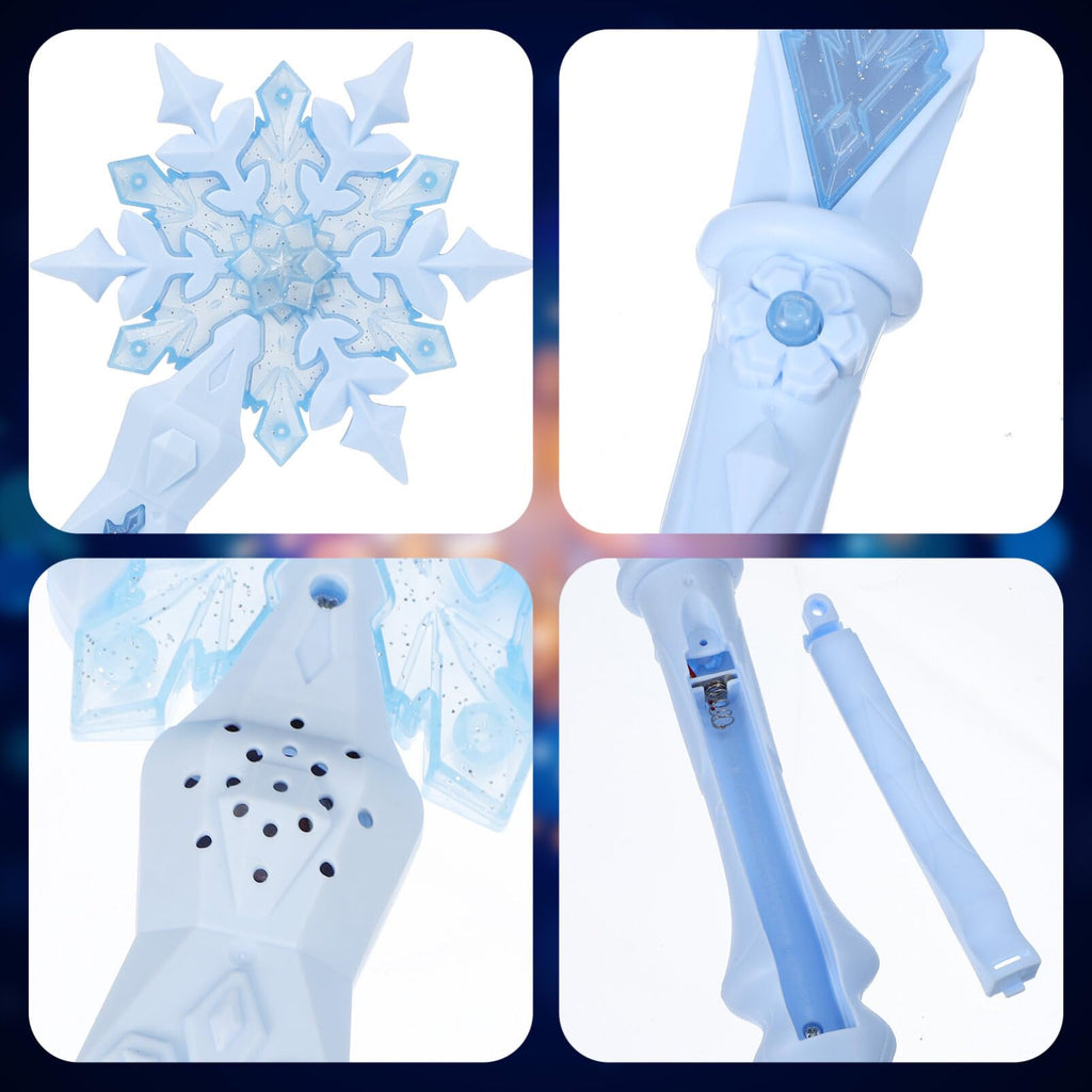 JOINPAYA Princess Snowflake Wand with Lights and Sounds – Lightweight Metal Design for Kids