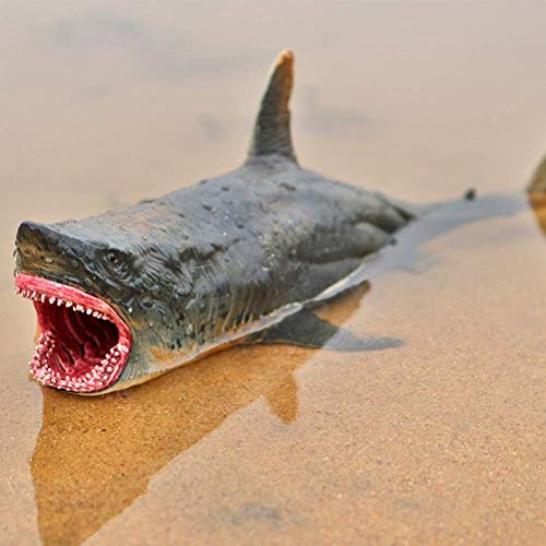 JOKFEICE Megalodon Whale Figure - 10-Inch Hand-Painted Shark Toy, Realistic ABS Plastic Sea Creature for Kids Educational Play and Room Decor