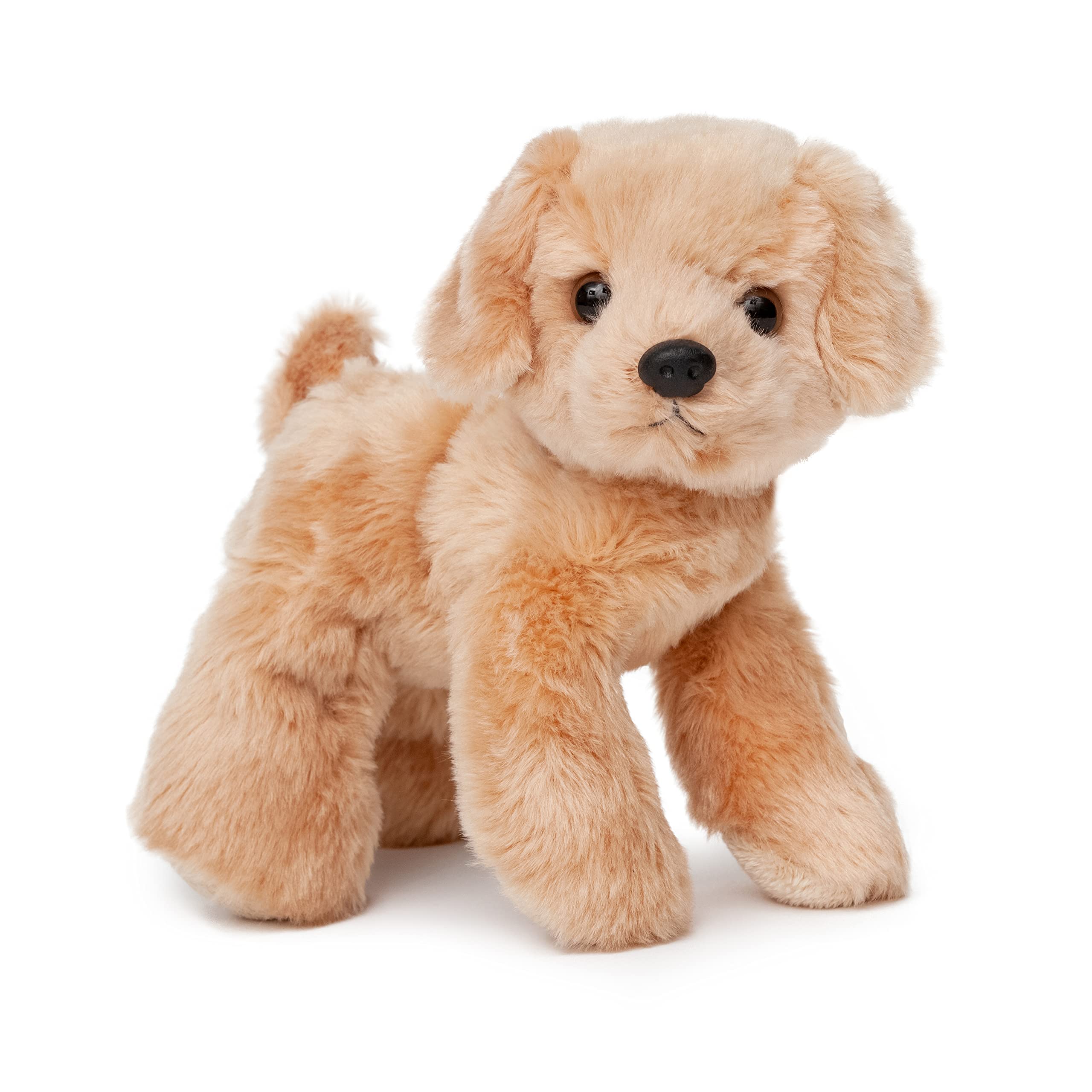 Jolitee Golden Retriever Plush - Soft Tan Stuffed Dog, 6.5x7 Inches, Poseable