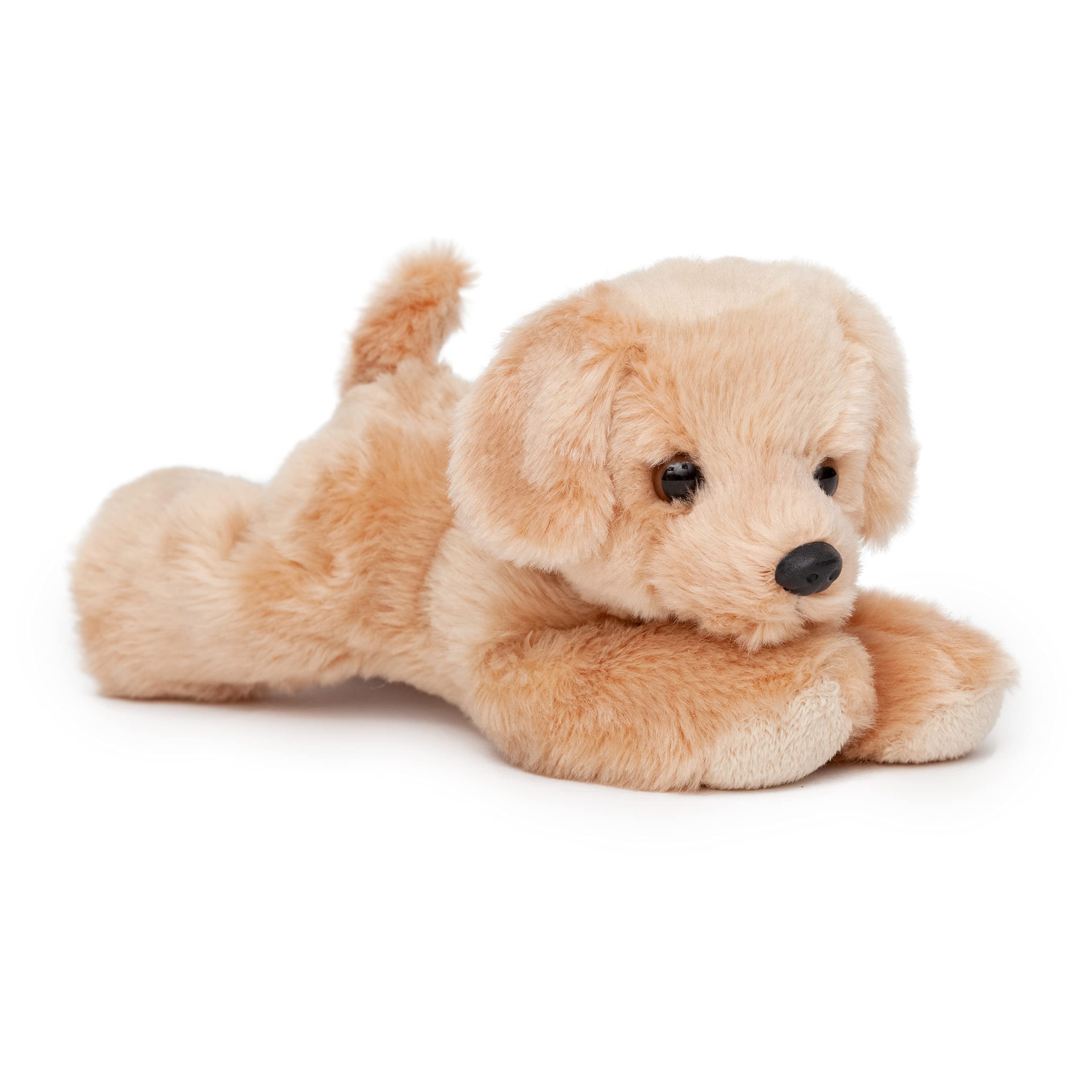 Jolitee Golden Retriever Plush - Soft Tan Stuffed Dog, 6.5x7 Inches, Poseable