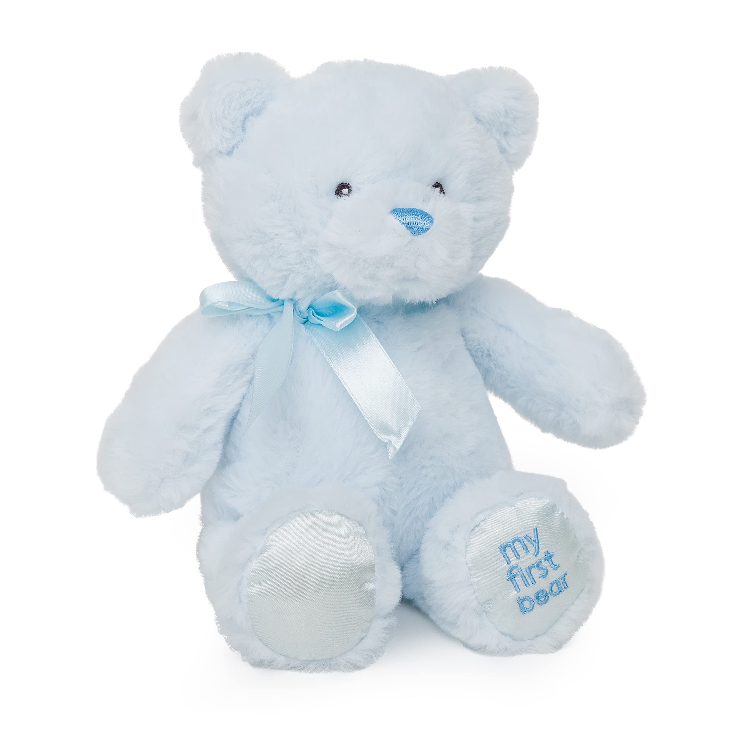 Jolitee My First Blue Bear 10" Plush - Soft Teddy with Satin Bow