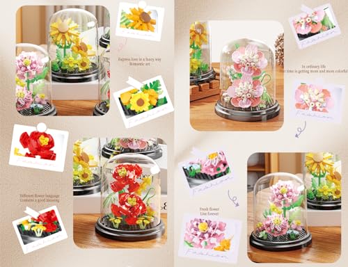 Jollcnoia Bonsai Tree Building Set – Creative Assembly Toy with Dust Cover